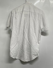 Load image into Gallery viewer, Zara Mens White Printed Collared Short Sleeve Slim Fit Button-Up Shirt Size XL

