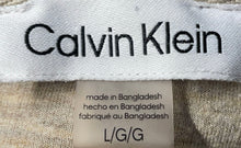 Load image into Gallery viewer, Calvin Klein Womens Beige Glitter Short Sleeve Hooded T-Shirt Dress Size Large
