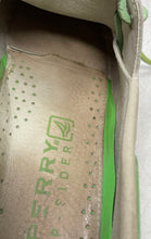 Load image into Gallery viewer, Sperry Top-Sider Mens White Light Green Leather Moc Toe Boat Shoes Size 10M
