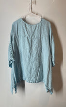 Load image into Gallery viewer, Valentina Naldi Womens Light Blue Long Sleeve Pullover Blouse Top Size 2X

