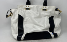 Load image into Gallery viewer, Badgley Mischka Womens Black White Charm Inner Pockets Shoulder Handbag
