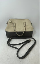 Load image into Gallery viewer, Kate Spade New York Womens Cream Black Leather Shoulder Strap Satchel Handbag
