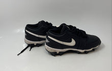 Load image into Gallery viewer, Nike Boys Air Jordan 1 Low Black White Lace-Up Football Cleats Size 4.5Y
