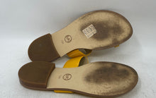 Load image into Gallery viewer, Michael Kors Womens Mustard Slip-On Flat Thong Sandals Size 7.5M
