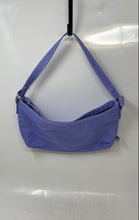 Load image into Gallery viewer, Polo Ralph Lauren Womens Purple Inner Pockets Baguette Zipper Shoulder Bag
