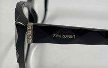 Load image into Gallery viewer, Authentic Swarovski Women's Black Glasses With Crystal Accents

