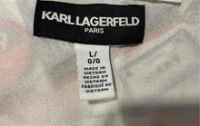 Load image into Gallery viewer, Karl Lagerfeld Womens Multicolor Collared Short Sleeve Button-Up Shirt Size L
