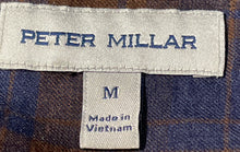 Load image into Gallery viewer, Peter Millar Mens Brown Blue Plaid Cotton Long Sleeve Button-Up Shirt Size M
