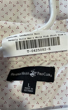 Load image into Gallery viewer, Beverly Hills Polo Club Mens White Pink Geometric Button-Up Shirt Size L
