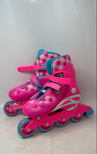 Load image into Gallery viewer, Roller Derby Girls Pink Blue Adjustable Buckle Inline Skates Size 3-6
