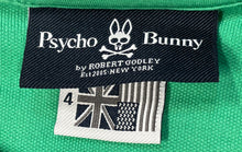 Load image into Gallery viewer, Psycho Bunny Mens Green Cotton Short Sleeve Collared Polo Shirt Size 4
