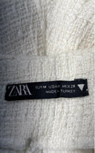 Load image into Gallery viewer, Zara Womens Beige Textured Regular Fit Side Zip Mini Skort Size Medium
