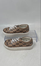 Load image into Gallery viewer, Michael Kors Boys Brown Monogram Print Lace-Up Low Top Sneakers Shoes Size 7
