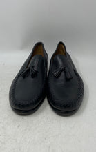 Load image into Gallery viewer, Robert Zur Mens Elon Black Leather Tassel Moc Toe Slip-On Loafer Shoes Size 11 M
