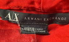 Load image into Gallery viewer, Armani Exchange Womens Red Sleeveless Tie-Front Ruffle Blouse Top Size Medium
