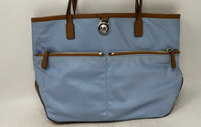 Load image into Gallery viewer, Michael Kors Womens Kempton Light Blue Inner Pocket Double Handle Tote Purse
