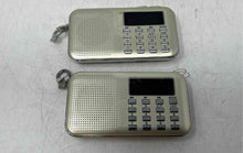 Load image into Gallery viewer, L-218 TF Card Slot Mini Portable Speakers Pocket AM FM Radio 2 Pcs Not Tested
