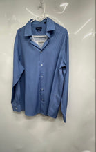Load image into Gallery viewer, Nautica Mens Blue White Gingham Slim Fit Dress Shirt Size XL 17-17.5 34/35
