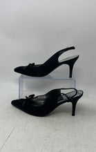 Load image into Gallery viewer, Stuart Weitzman Womens Sofia 50 Black Leather Slingback Heels Size 8 M
