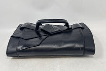 Load image into Gallery viewer, Kate Spade Womens Bow Valley Helena Black Pebbled Leather Patent Satchel Bag
