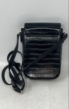 Load image into Gallery viewer, DKNY Womens Black Animal Print Leather Mini Shoulder Crossbody Handbag
