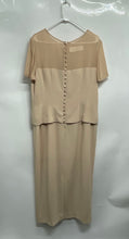Load image into Gallery viewer, Donna Morgan Womens Khaki Short Sleeve Round Neck Long Maxi Dress Size 16

