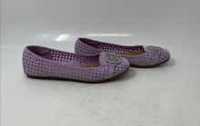 Load image into Gallery viewer, Christian Siriano For Payless Womens Purple Laser-Cut Slip-On Ballet Flats Sz 5
