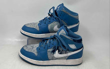 Load image into Gallery viewer, Nike Kids Air Jordan 1 Mid Blue White Lace-Up Mid Top Sneaker Shoes Size 6.5Y
