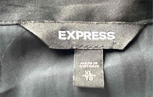 Load image into Gallery viewer, Express Womens Black Long Sleeve Tie Neck Pullover Blouse Top Size XL
