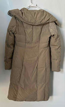 Load image into Gallery viewer, Cole Haan Womens Khaki Long Sleeve Hooded Pockets Full-Zip Puffer Coat Size XS
