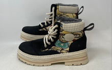 Load image into Gallery viewer, Cahhrrn Womens Black Suede Round Toe Lace-Up Combat Shoes Size EUR 41
