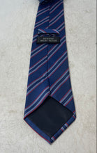 Load image into Gallery viewer, Mens Multicolor Striped Print Keeper Loop Adjustable Formal Designer Tie
