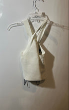 Load image into Gallery viewer, Forever 21 Womens White Sleeveless Ribbed Criss Cross Cropped Tank Top Size M
