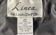 Load image into Gallery viewer, Linea By Louis Dell'Olio Mens Gray Leather Long Sleeve Full-Zip Jacket 2X W/Tags
