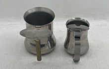 Load image into Gallery viewer, Lot Of 2 Pcs Vintage Serie Ghai Silver Tone Mini Jar Creamer &amp; Sugar Set
