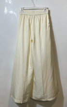 Load image into Gallery viewer, H&amp;M Womens Cream Elastic Waist Slash Pocket Pull-On Wide-Leg Trouser Pants Sz XS
