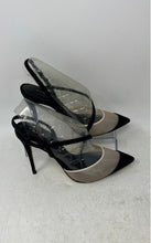 Load image into Gallery viewer, Aldo Womens Black Beige Pointed Toe Buckle Stiletto Slingback Heels Size 7
