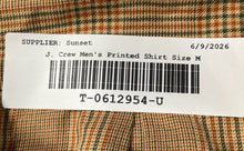Load image into Gallery viewer, J.Crew Mens Brown Houndstooth Spread Collared Long Sleeve Button-Up Shirt Sz M
