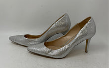 Load image into Gallery viewer, Jessica Simpson Womens Silver Rhinestone Pointed Toe Pump Heels Size 9.5M
