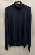 Load image into Gallery viewer, Perry Ellis Mens Blue Knitted Long Sleeve Turtleneck Pullover Sweater Size XXL
