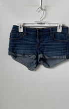 Load image into Gallery viewer, Abercrombie &amp; Fitch Womens Blue Denim Regular Fit Cuffed Jean Shorts Size 4 W27
