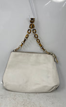 Load image into Gallery viewer, Aldo Womens White Gold-Tone Inner Pockets Zipper Chain Strap Shoulder Purse
