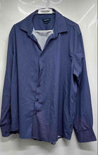 Load image into Gallery viewer, Nautica Mens Blue Printed Slim Fit Long Sleeve Dress Shirt Size XL 17-17.5 34/35
