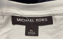 Load image into Gallery viewer, Michael Kors Mens White Shoulder Stripes Cotton Short Sleeve T-Shirt Size XL
