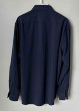 Load image into Gallery viewer, Lucky Brand Mens Navy Blue Collared Slim Fit Dress Shirt Size XL 17-17.5 34/35
