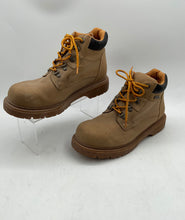 Load image into Gallery viewer, Cherokee Mens Beige Faux Leather Waterproof Lace-Up Ankle Combat Boots Size 9

