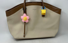Load image into Gallery viewer, David Jones Womens Beige Brown Double Handle Shoulder Tote Handbag
