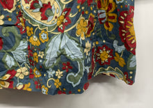 Load image into Gallery viewer, Liz &amp; Co Womens Blue Multi Floral Cotton 3/4 Sleeve Blouse Top Size Medium
