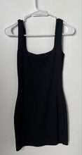 Load image into Gallery viewer, Zara Womens Black Sleeveless Square Neck Stretch Comfort Mini Dress Size S
