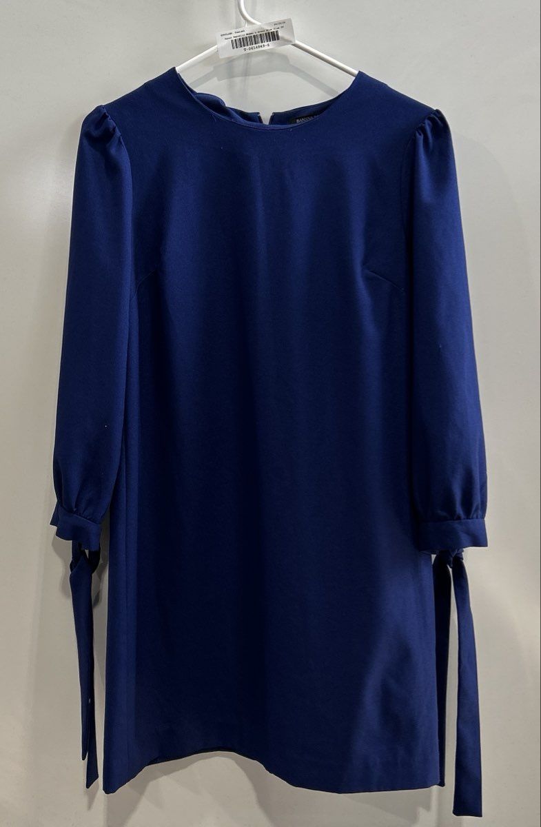 banana republic dress long sleeve Banana Republic Womens Blue Long Sleeve Bow Cuff Crew Neck Shift Dress –  The Goodwill Box